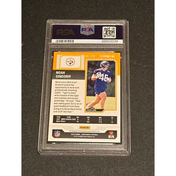 2023 Contenders Noah Gindorff Auto PSA Graded With A 9 - Picture 2 of 2